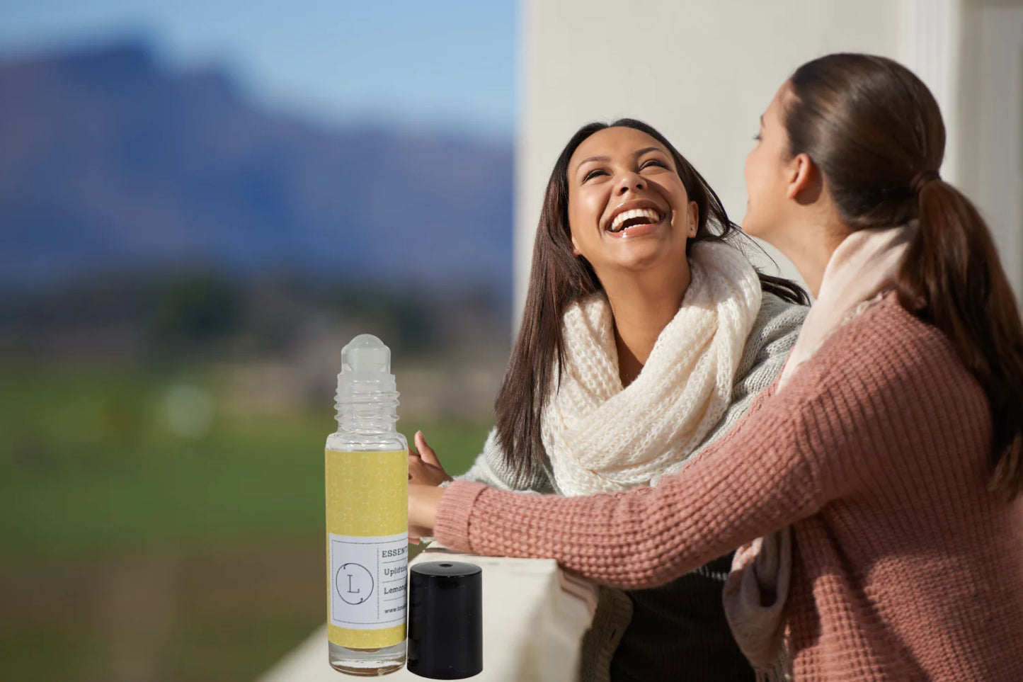 Set of Essential Oils Roll-On with Crystals.