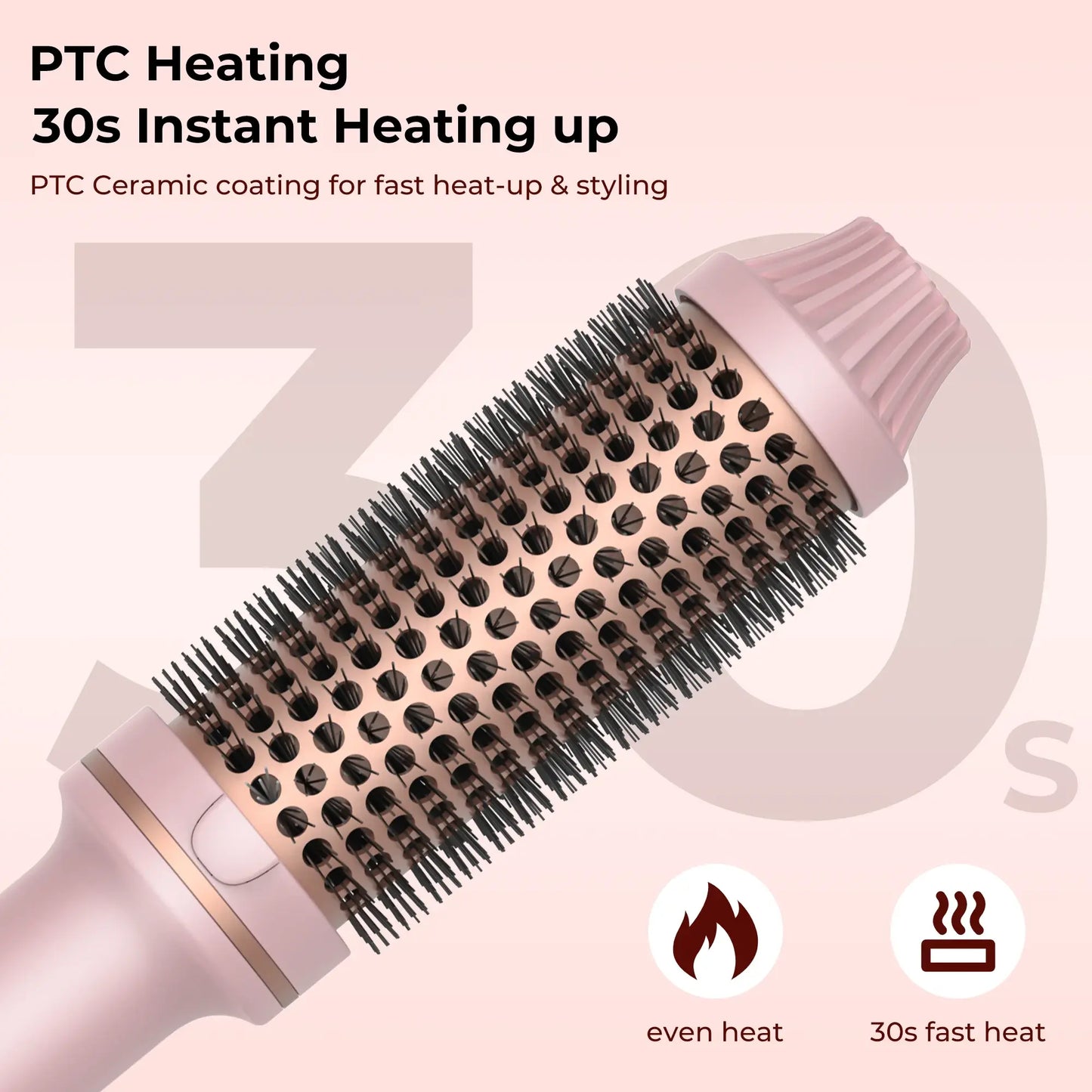 Heated Curling Iron Brush.