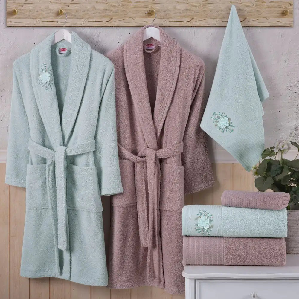 Hobby Line - Cotton Bathic Set - S. Green K. Beige.