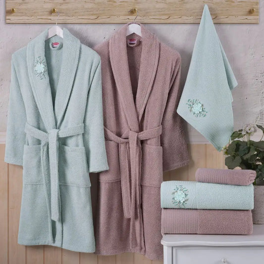 Hobby Line - Cotton Bathic Set - S. Green K. Beige.