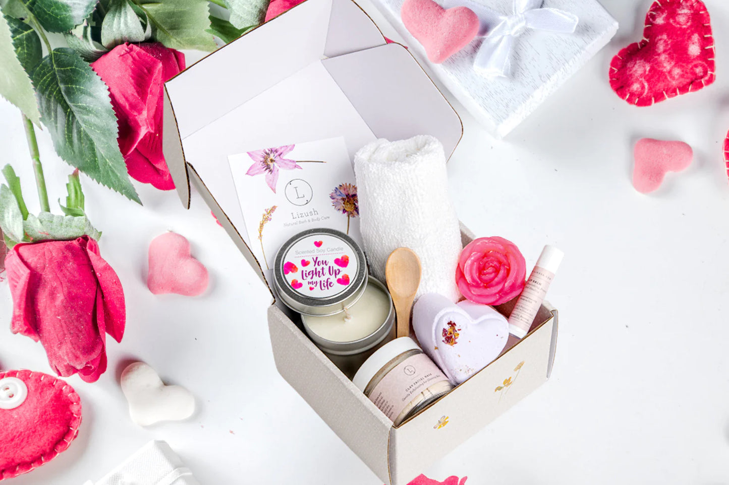 Cute LOVE Special Gift Box, Natural Skincare Gift Box, Mother's Day Gift, BFF, Sister.