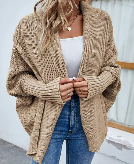 -Loose Knitted Sweater Cardigan