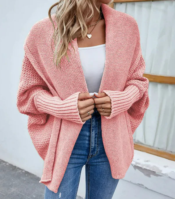 -Loose Knitted Sweater Cardigan