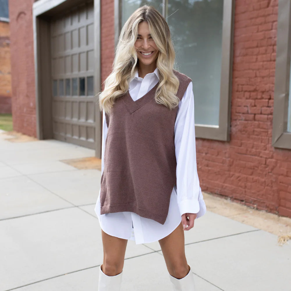 Charlie Oversized Sweater Vest.