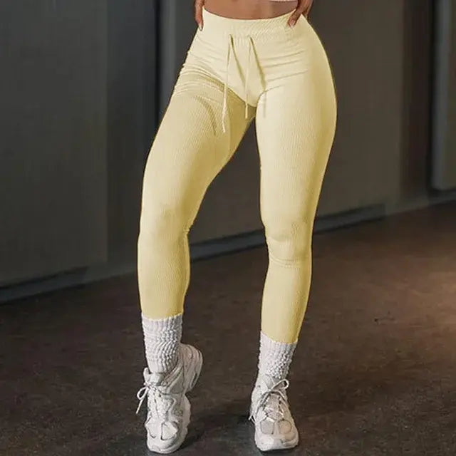 Backless Bra Strap Vest High Waist Leggings Shorts Fashion Sportswear.