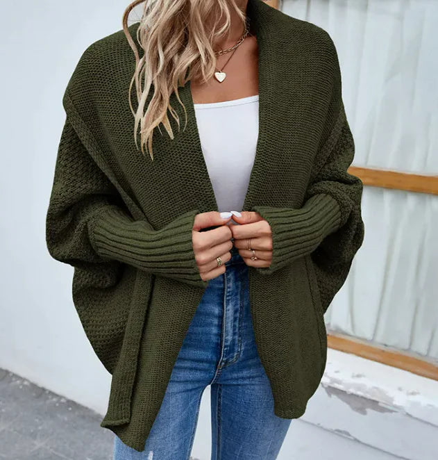 -Loose Knitted Sweater Cardigan